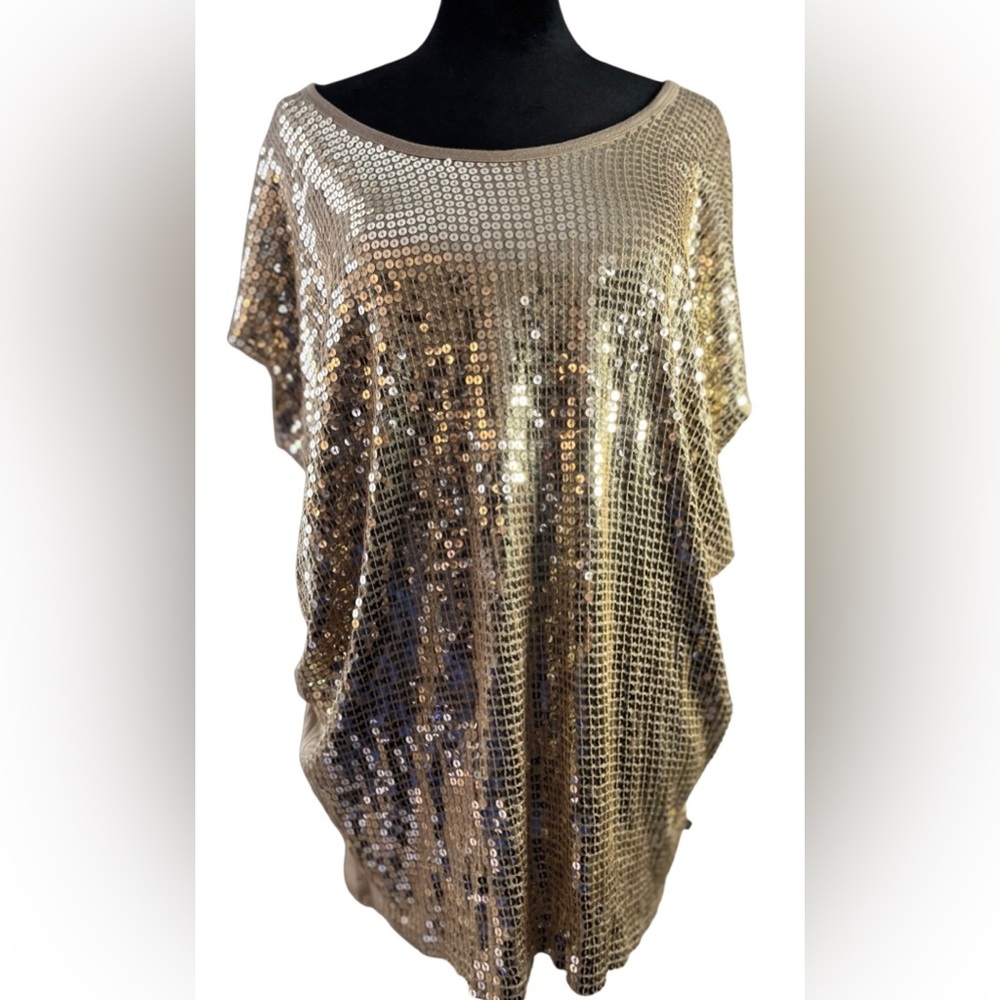 Michael Kors Gold Sequin Tunic Dress